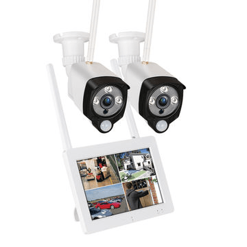 WINTECH KIT VIGILANCIA WIRELESS 4CH 7" LCD TOUCH 2*C2019AN3M CAM WIFI 3MP RECARREGAVEL