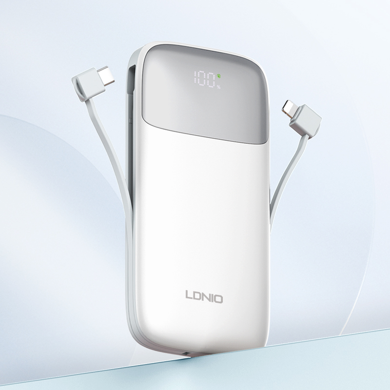 CARREGADOR POWERBANK LDNIO PQ19 18W 10000MAH USB-COM LIGHTNING PRETO