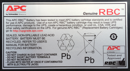 BATERIA UPS APC RBC12 MOD Q5 BATERIAS
