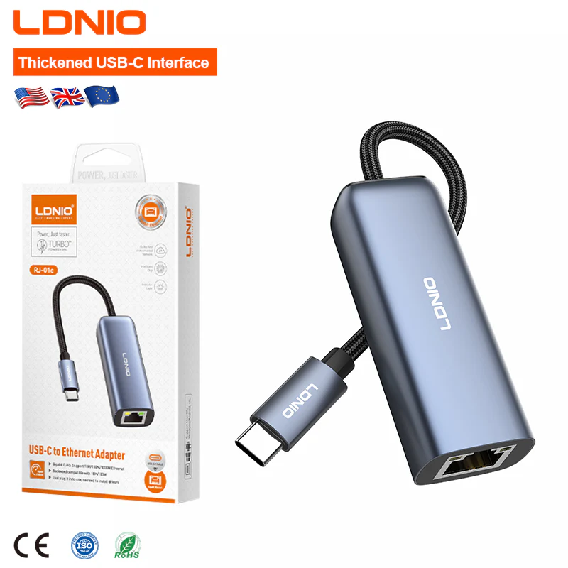 ADAPTADOR LDNIO USB-C PARA RJ45