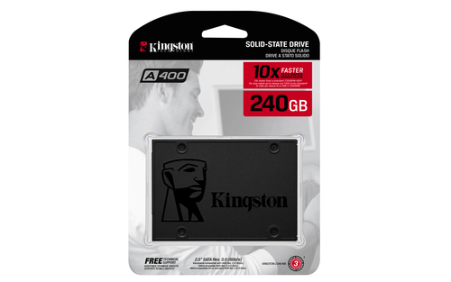 DISCO DURO INTERNO KINGSTON A400 240GB SSD 2.5" 7MM DESKTOP/PORTÁTEIS 500 MB/S SATA III (6 GB/S)