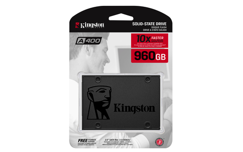DISCO DURO INTERNO KINGSTON A400 960GB SSD 2.5" 7MM DESKTOP/PORTÁTEIS 500 MB/S SATA III (6 GB/S)