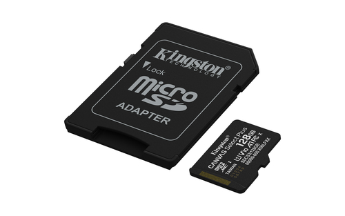CARTÃO DE MEMÓRIA MICRO SDXC 128GB KINGSTON CANVAS GO! PLUS GEN 3 CL10 UHS-I U3 170MB/S COM ADAPTADOR PRETO