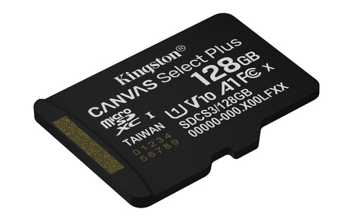 CARTÃO DE MEMÓRIA MICRO SDXC 128GB KINGSTON CANVAS GO! PLUS GEN 3 CL10 UHS-I U3 170MB/S COM ADAPTADOR PRETO