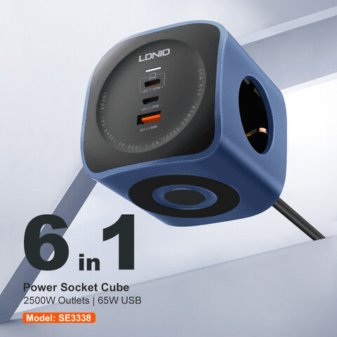 TOMADA CUBO LDNIO SOCKET 6 EM 1