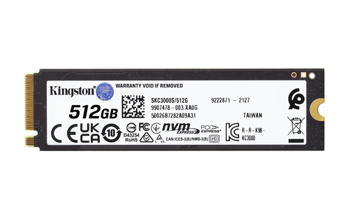 DISCO DURO INTERNO KINGSTON KC3000 512GB SSD M.2 2280 DESKTOP/PORTÁTEIS 7000 MB/S NVME PCIE (4.0 X4) 3D NAND TLC