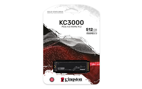 DISCO DURO INTERNO KINGSTON KC3000 512GB SSD M.2 2280 DESKTOP/PORTÁTEIS 7000 MB/S NVME PCIE (4.0 X4) 3D NAND TLC