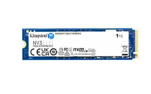 DISCO DURO INTERNO KINGSTON NV3 1TB SSD M.2 2280 DESKTOP/PORTÁTEIS 5000 MB/S NVME PCIE (4.0 X4)