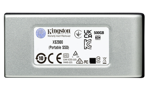 DISCO DURO EXTERNO MINI KINGSTON XS2000 500GB SSD 2000 MB/S USB-C 3.2 GEN 2X2 CINZA SXS2000/500G