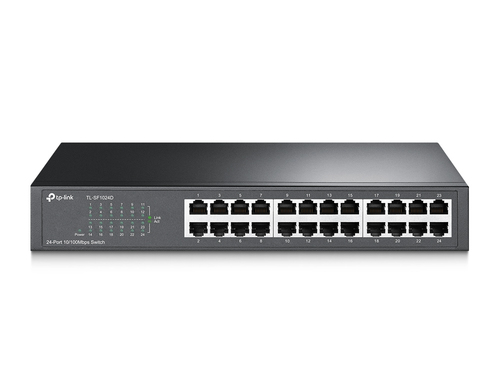 SWITCH 24 TP-LINK 1U 13" 10/100 SEM GESTÃO SEM GESTÃO DESKTOP