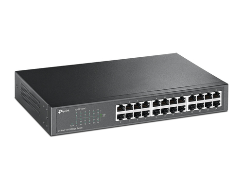 SWITCH 24 TP-LINK 1U 13" 10/100 SEM GESTÃO SEM GESTÃO DESKTOP