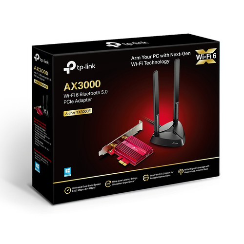 WIFI PLACA PCI TP-LINK AX3000 2X5DBI ANTENAS BLUETOOTH 5.0 ARCHER TX3000E