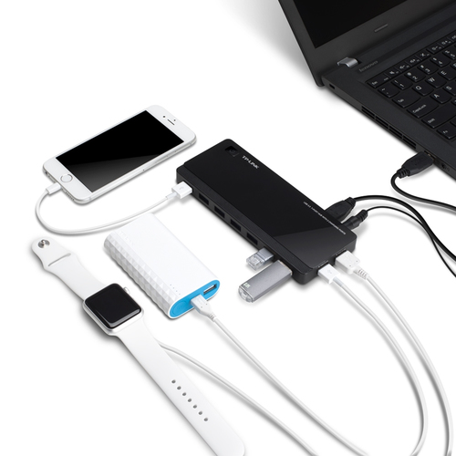 HUB TP-LINK USB 3.0 7-PORT COM 2 PORTAS DE CARREGAMENTO UH720