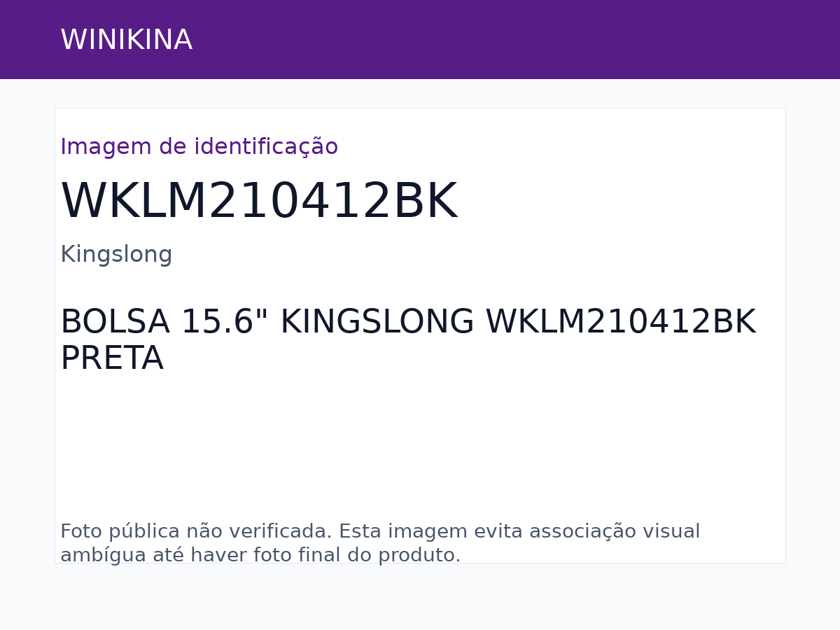 BOLSA 15.6" KINGSLONG WKLM210412BK PRETA