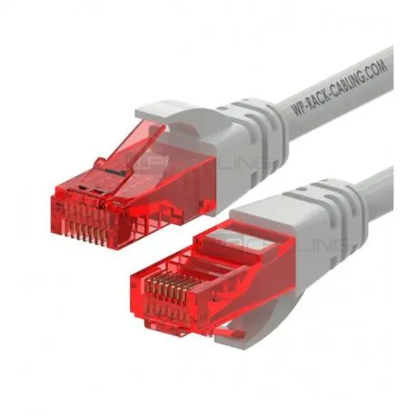 CABO DE REDE RJ45 WP RACK 1M CAT6A U/UTP 26/7 AWG ETHERNET CINZA