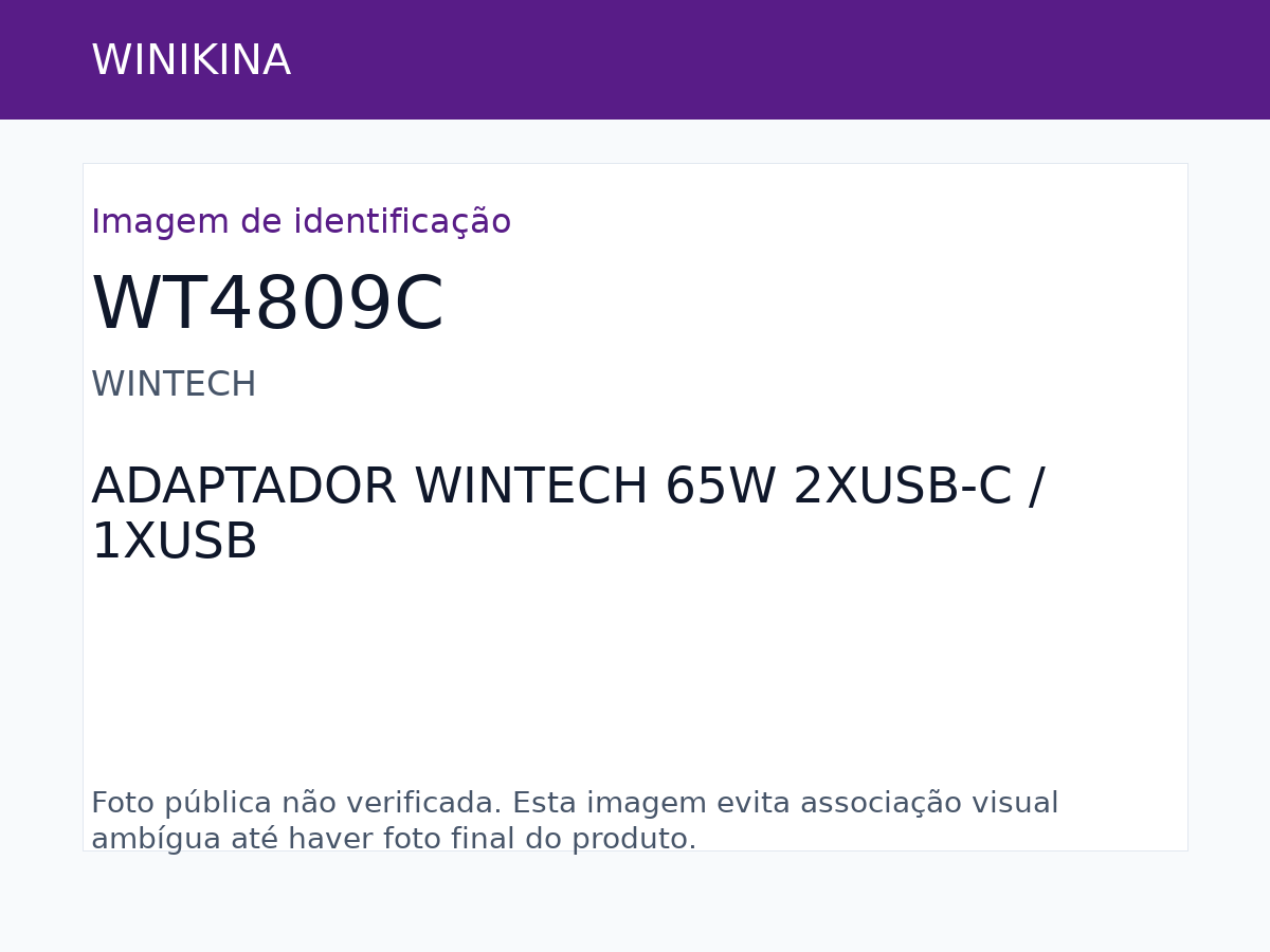 CARREGADOR TOMADA WINTECH 65W EU 2 USB-C + 1 USB-A COM CABO USB-C PARA USB-C 1M FAST CHARGE/PD/QC PRETO