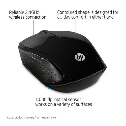 HPI MOUSE HP 200 1000DPI WIRELESS PRETO