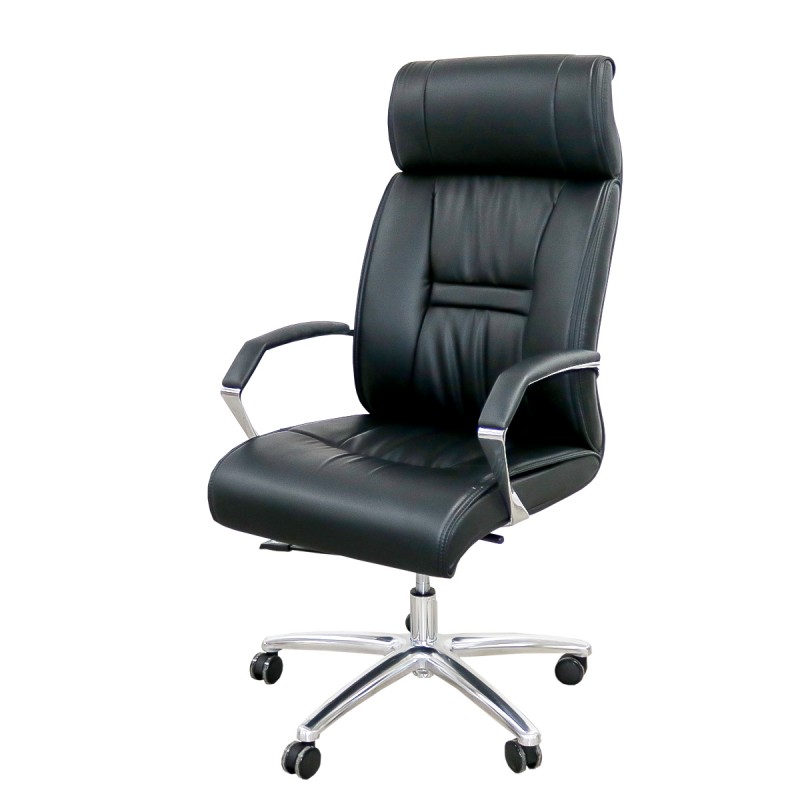 SENMARK CADEIRA PU HIGH EXECUTIVE 2 NIVEIS COM REFORÇO LOMBAR PRETO