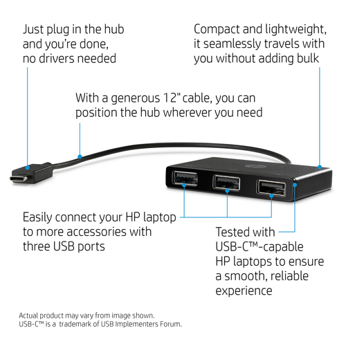 HPI HUB USB-C HPPARA3 X USB-A L7 DOCKING STATION E BASES